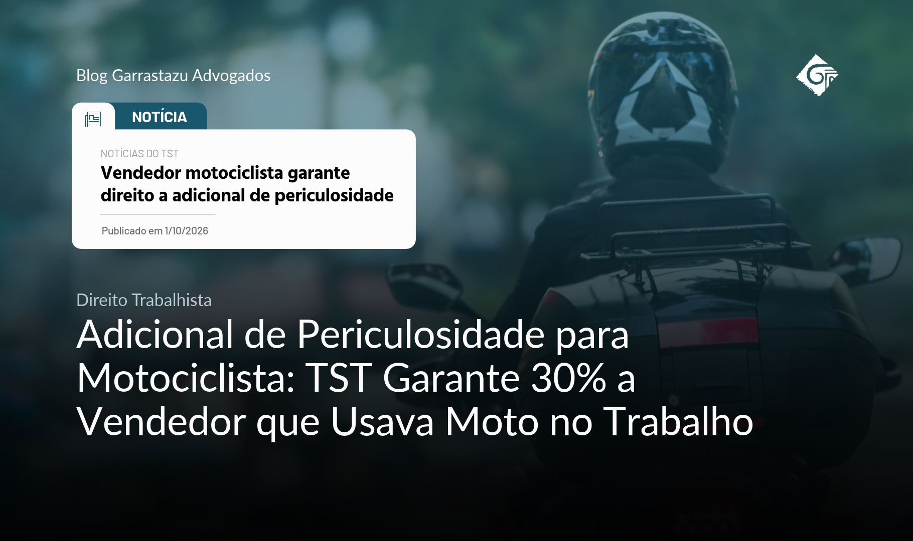 Adicional de Periculosidade para Motociclista: TST Garante 30% a Vendedor que Usava Moto no Trabalho